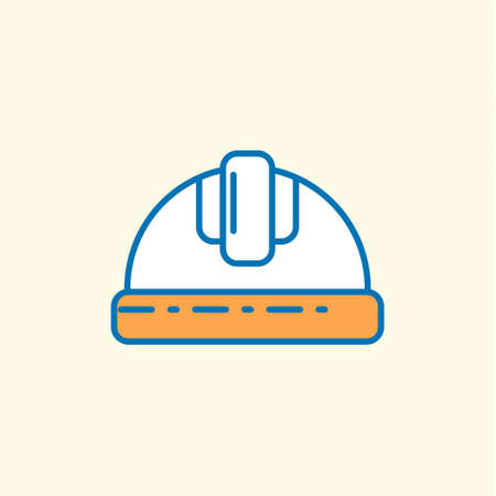 Labour day icon with light background with orange theme icon. For web design and application interface, also useful for infographics. Vector illustration.のイラスト素材