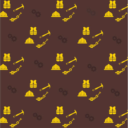 Happy Labor Day Brown  Pattern background. For web design and application interface, also useful for infographics. Vector illustration.のイラスト素材