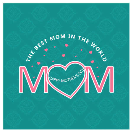 Happy Mothers Day lettering. Handmade calligraphy vector illustration. Mother's day card. For web design and application interface, also useful for infographics. Vector illustration.のイラスト素材