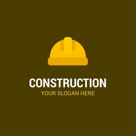 Labour day company logo with dark brown background vector. For web design and application interface, also useful for infographics. Vector illustration.のイラスト素材