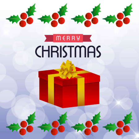 Christmas card with cherries and leafs frame. For web design and application interface, also useful for infographics. Vector illustration.のイラスト素材