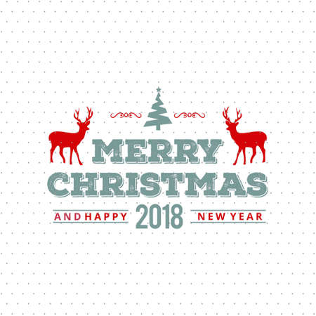 Christmas greetings card with light background christmas tree christmas dear.. For web design and application interface, also useful for infographics. Vector illustration.のイラスト素材