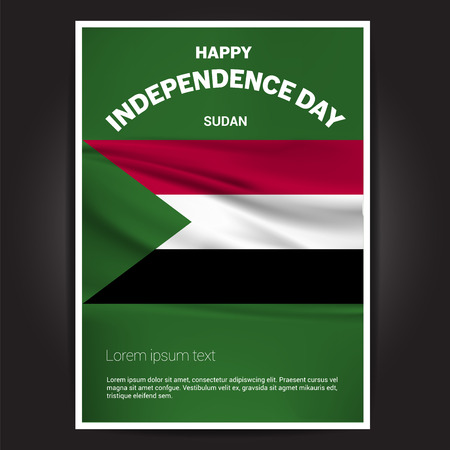Happy Indpendence day design card vector with flagsのイラスト素材
