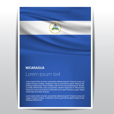 Nicaragua flags design vectorのイラスト素材