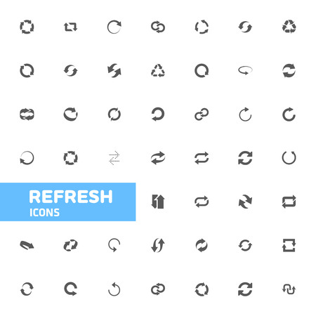 Refresh icons set vectorのイラスト素材