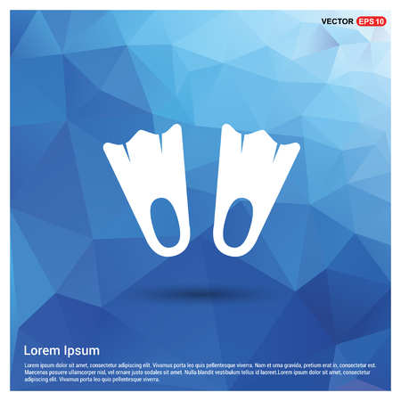 Swimming Flippers Icon - Free vector iconのイラスト素材