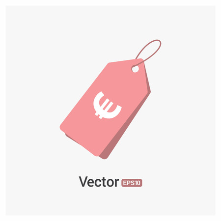 Tag design with typography and white background vectorのイラスト素材