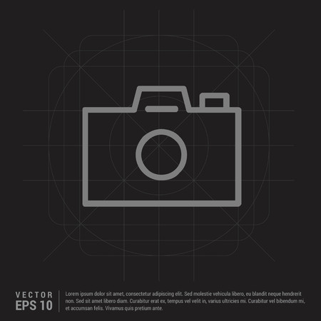 Camera Icon - Black Creative Background - Free vector iconのイラスト素材
