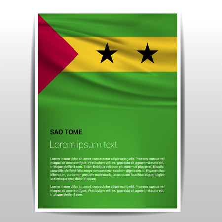 Sao Tome flags design vectorのイラスト素材