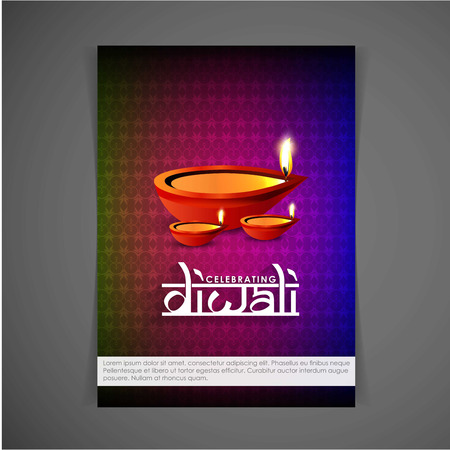 Celebrating dewali card with elegent design vectorのイラスト素材