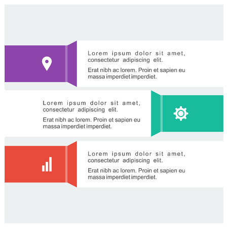 Steps infographics design with typography vectorのイラスト素材
