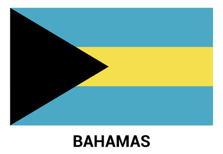 Bahamas flag design vectorのイラスト素材