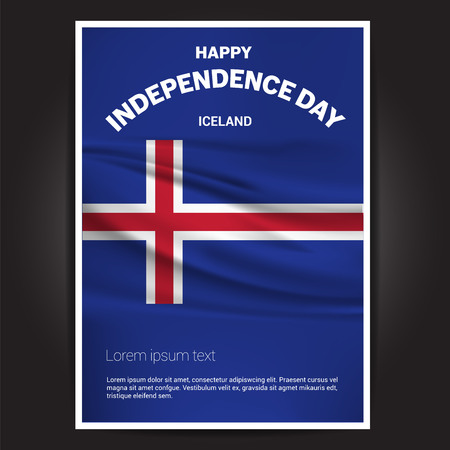 Happy Indpendence day design card vector with flagsのイラスト素材