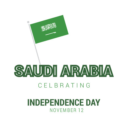 Saudia Arabia Independence day design card vectorのイラスト素材