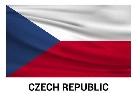 Czech Republic flag design vectorのイラスト素材