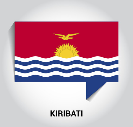 Kiribati flags design vectorのイラスト素材