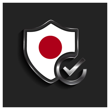 Japan flag design vectorのイラスト素材
