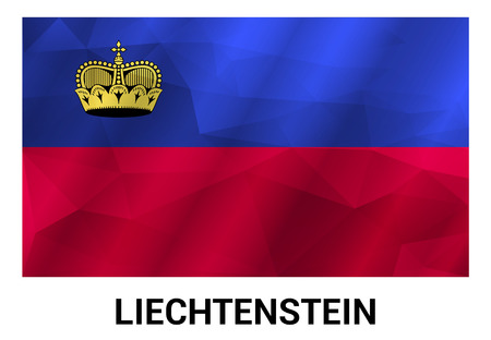 Liechtenstien flags design vectorのイラスト素材