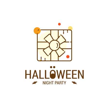 Happy Halloween design with typography and white backgroundのイラスト素材