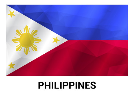 Phillipines flags design vectorのイラスト素材