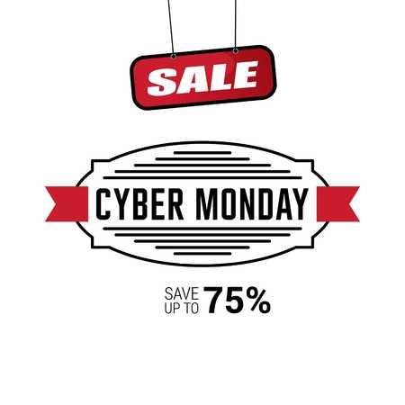 Cyber monday sale card with elegent design vector