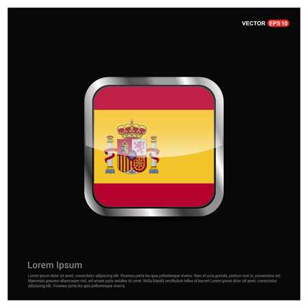 Spain Flags design vectorのイラスト素材