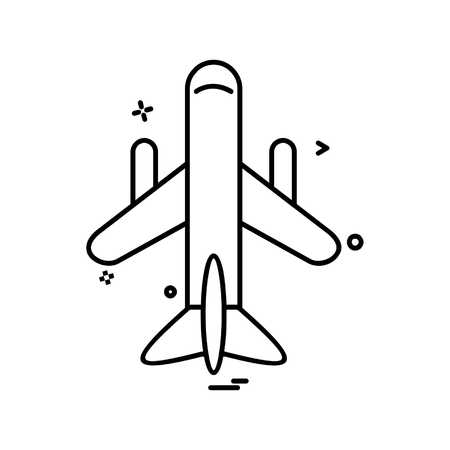 Aeroplane icon design vectorのイラスト素材