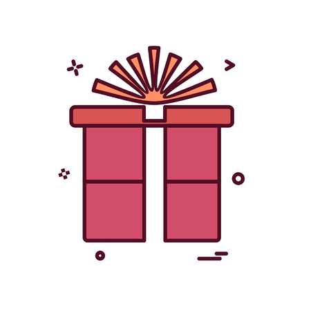 Giftbox icon design vectorのイラスト素材