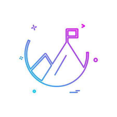 Mountain icon design vectorのイラスト素材