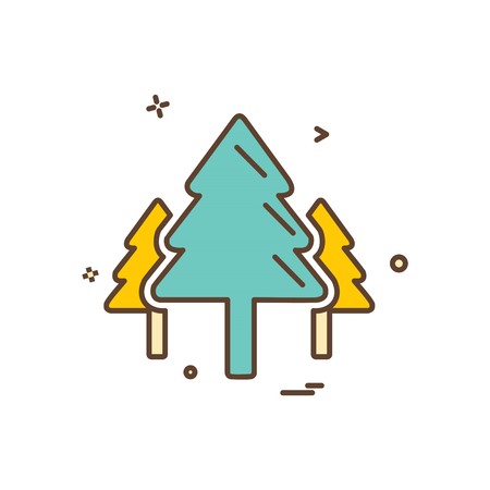 Tree icon design vectorのイラスト素材