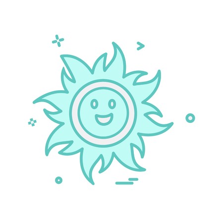 Sun icon design vectorのイラスト素材