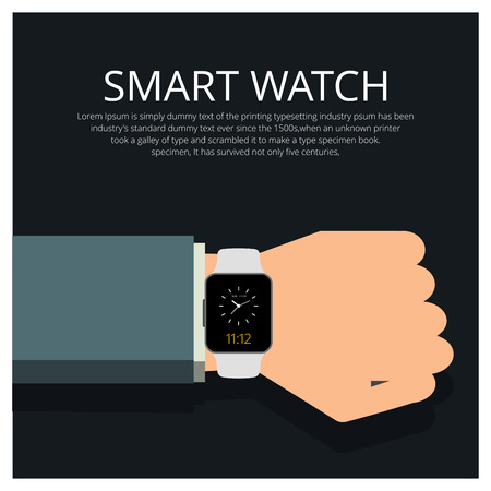 Smart Watches creative design with typography vectorのイラスト素材