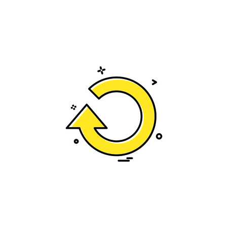 Refresh icon design vectorのイラスト素材