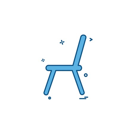 Chair icon design vectorのイラスト素材