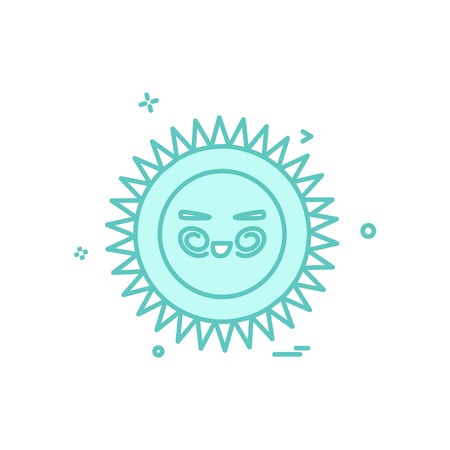 Sun icon design vectorのイラスト素材