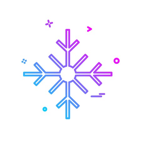 Snow flakes icon design vectorのイラスト素材