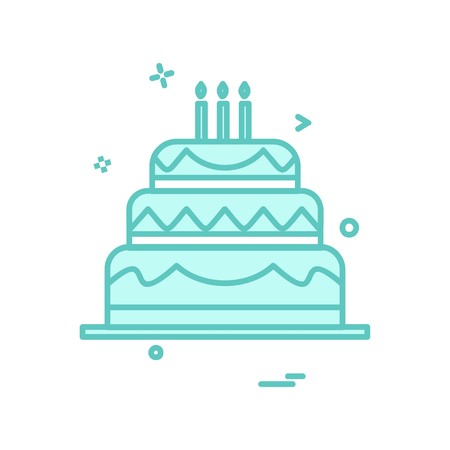 Birthday icon design vectorのイラスト素材