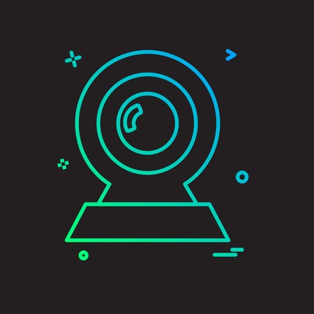 Web cam icon design vectorのイラスト素材