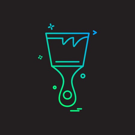 bursh icon vector designのイラスト素材