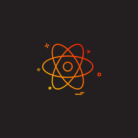 Nuclear icon design vectorのイラスト素材