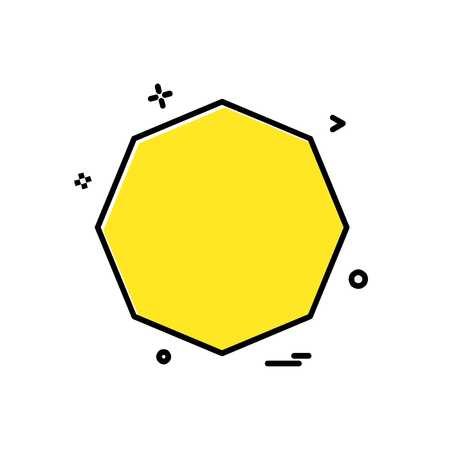 Pentagon icon design vectorのイラスト素材