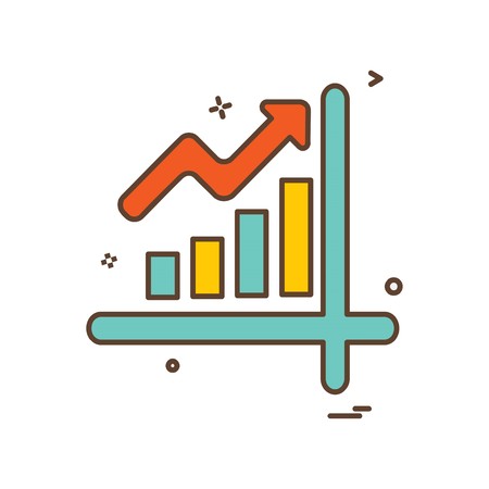 Graph icon design vectorのイラスト素材