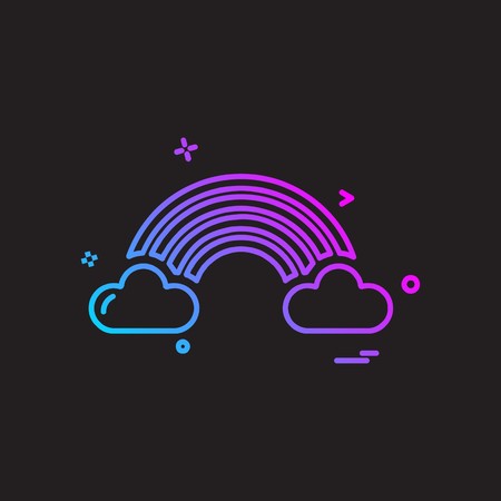 Rainbow icon design vectorのイラスト素材