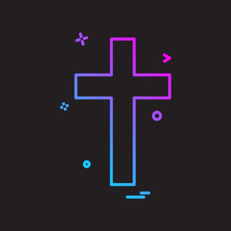 Cross icon design vectorのイラスト素材