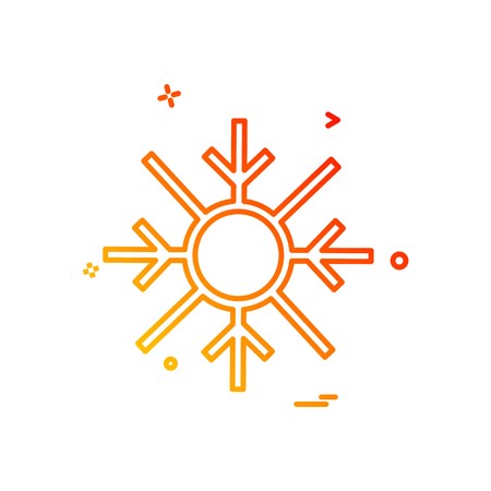 SnowFlakes Chritstmas icon design vectorのイラスト素材