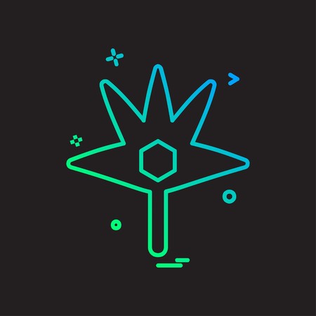 Flower icon design vectorのイラスト素材