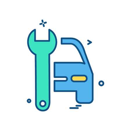 Car workshop icon design vectorのイラスト素材