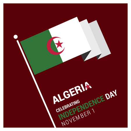 Algeria Independence day design card vectorのイラスト素材