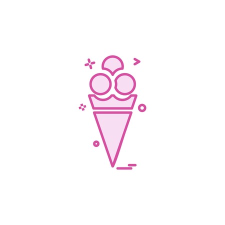 ice cream icon vector designのイラスト素材