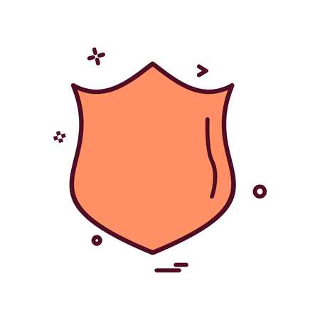 Sheild icon design vectorのイラスト素材